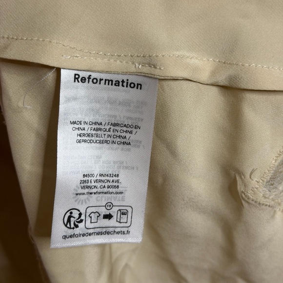 Reformation Carolina Silk Skirt Cream - Picture 9 of 9